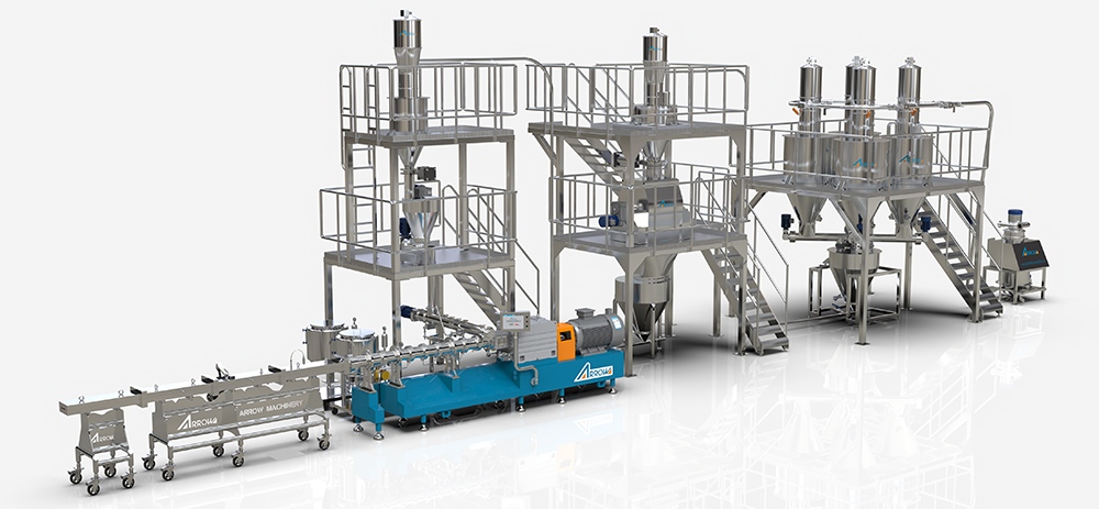 High momisture TVP production line