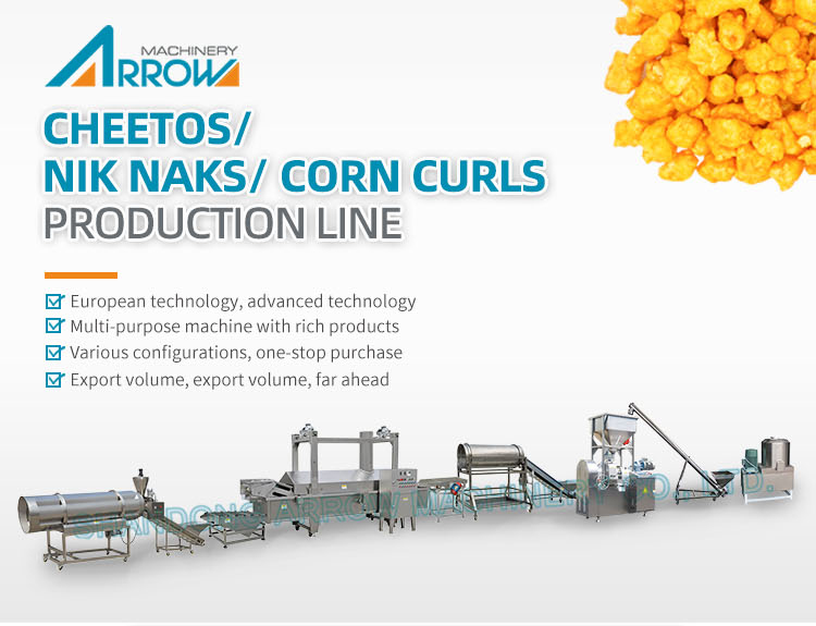 Cheetos/ Nik naks/ corn curls production line