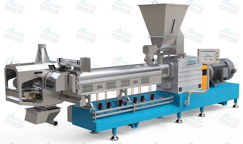 Twin-screw food extruder
