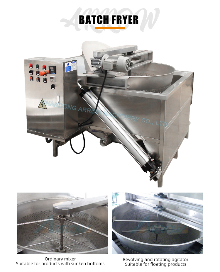 Batch semi automatic frying machine