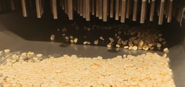 Jet-injection Industrial Popcorn Toaster Machine produces popcorn