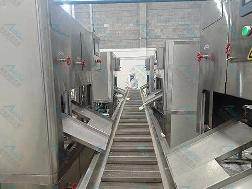 the flow chart of Automatic Puffed Rice Cake Line