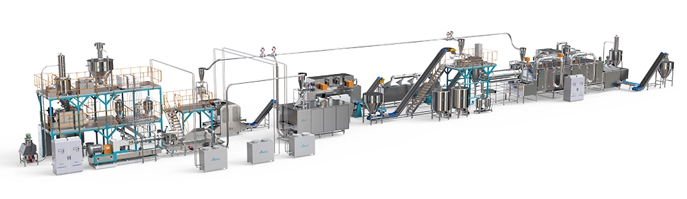 the flow Chart of the Automatic Corn Flakes Production Line