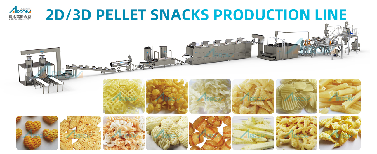 2D/3D Pellet Snacks Production Line 