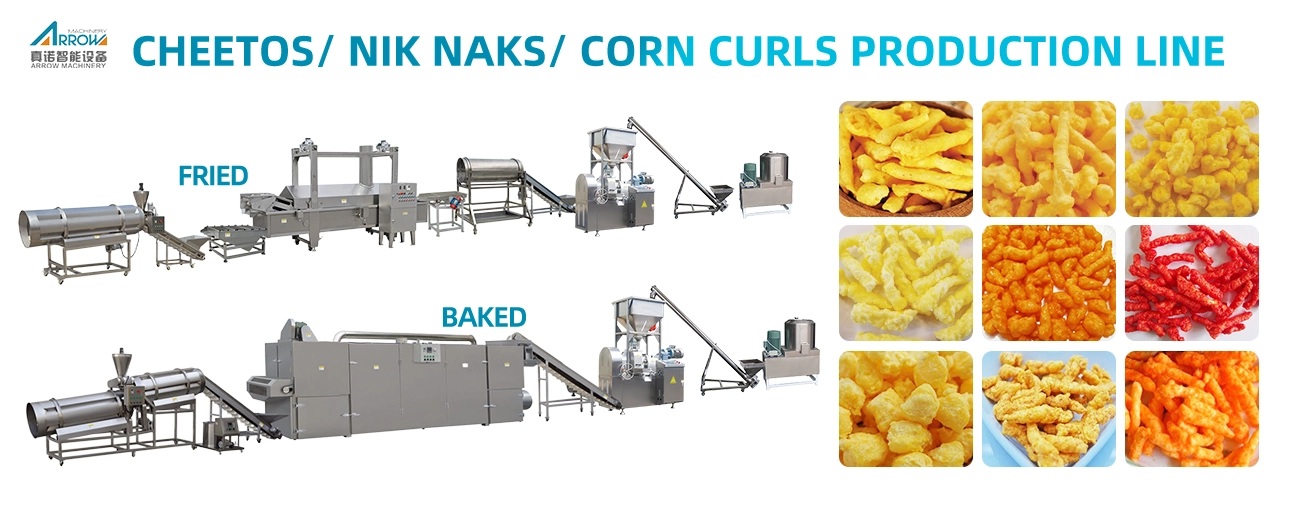 Automatic Cheetos/ Nik Naks/ Corn Curls Making Machine