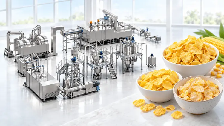 How to Balance Extruder, Flaker, Dryer and Toaster in a Corn Flakes Line